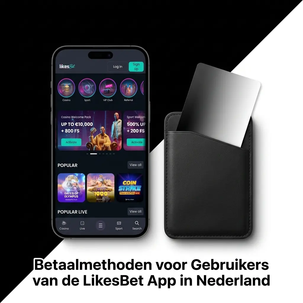 Betaalmethoden beschikbaar in de LikesBet app