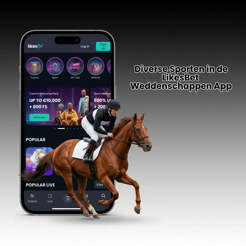 Overzicht van sporten en eSports in de LikesBet weddenschappen app