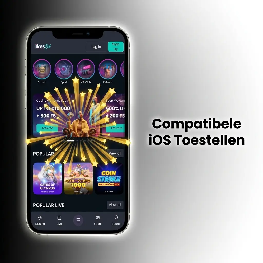 iPhone toestellen die compatibel zijn met de LikesBet app