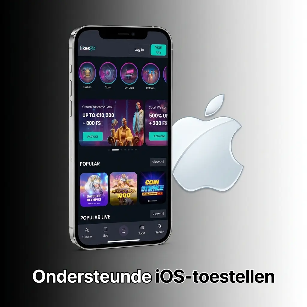 Ondersteunde iOS-toestellen voor de LikesBet-app