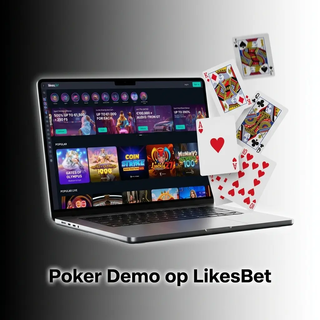 Poker demo interface op LikesBet
