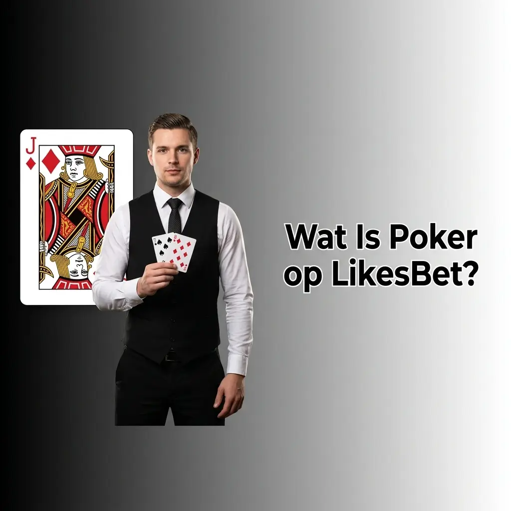 Poker tafel bij LikesBet met kaarten en fiches